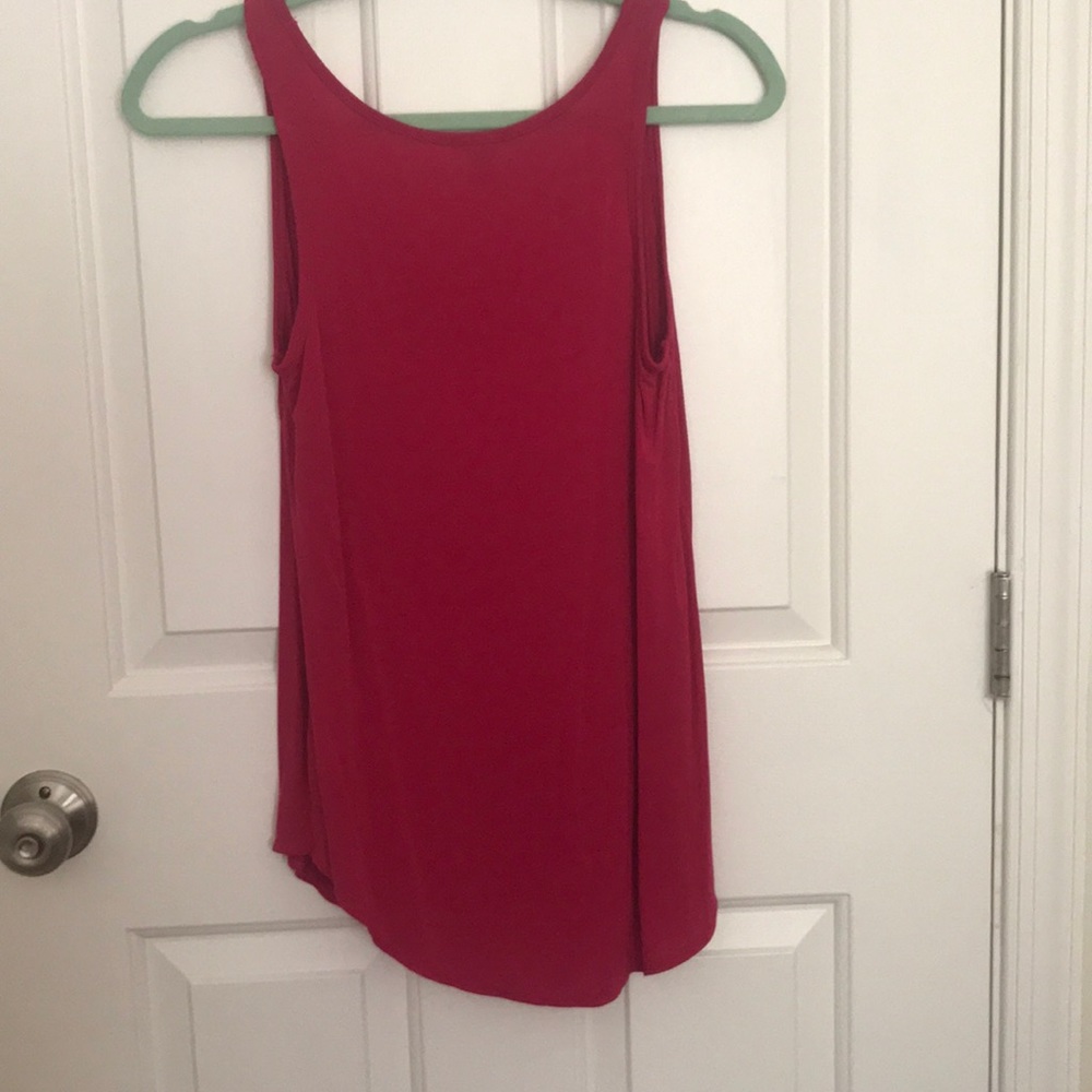 Bright pink tank top